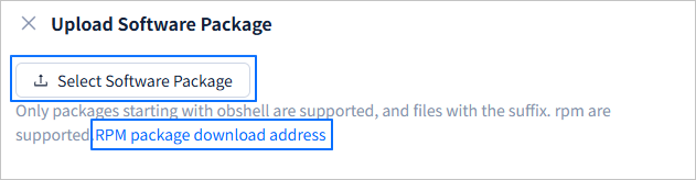 Upload a software package